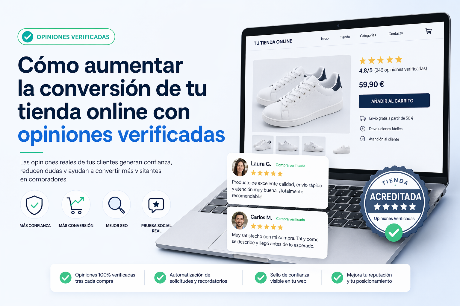 Cómo aumentar la conversión de una tienda online con opiniones verificadas